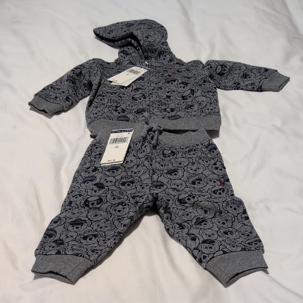 Ralph Lauren Gray Kids Matching Set - Picture 1 of 10
